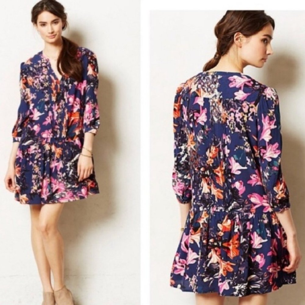 Anthropologie MAEVE floral dress size small